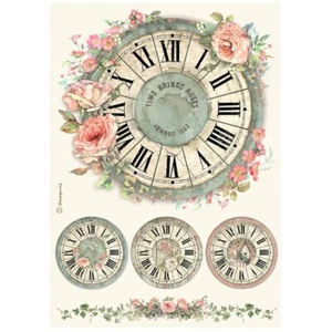 Stamperia A4 PAPEL ARROZ - CASA DE ROSAS - RELOJ - Decoupage - Imagen 1 de 1