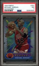 1994-95 Topps Finest #331 Michael Jordan Uniform #45 (base card) Bulls PSA 7 NM