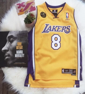 Camiseta masculina Youth Kobe Bryant #8 LOS ANGELES LA LAKERS Reebok NBA tamanho médio - Imagem 1 de 4