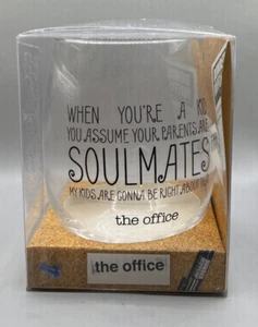 The Office Soulmates 20oz Tear Drop Glas Stiellos Weinglas - Neu im Karton - Bild 1 von 4