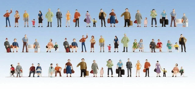 Walthers ~ HO Scale ~ Passengers on the Platform ~ package(60) ~ 949-6042 - Image 1 of 1