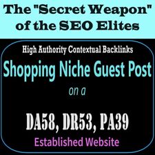 New ListingPremium SEO Guest Post on my DA50+ Shopping Blog with Dofollow backlink