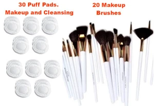 (50 PCS) High-Density Makeup Brushes & Puff Pads – Professional Quality - Picture 1 of 12