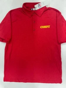 Polo Kansas City Chiefs Team NFL para hombre rojo nuevo con etiquetas talla mediana LG XL 2XL 3X - Imagen 1 de 2