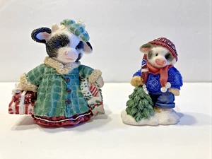 Enesco Mary’s Moo Moos A Bright Future & Shop Til Cows Come Home 90er Weihnachten - Bild 1 von 6