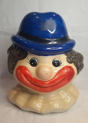 Vintage Ceramic Clown Childrens Money Box Piggy Bank 1970s Circus Clown Retro - Image 1 of 4