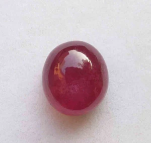 Pietra preziosa sciolta cabochon rosso rubino 14,10 ct naturale fantastica qualità 11*13 mm - Foto 1 di 4