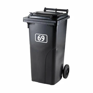 Mülltonne Aufkleber, Abfalltonne, Zahlen, Hausnummer - Bild 1 von 3
