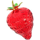 Red Crystal Strawberry Ornament Office Centerpiece Fruit Decor