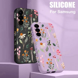 Funda de silicona con flores para Samsung S25 Ultra S24 S23 S22 S21 cubierta delgada a prueba de golpes - Imagen 1 de 21