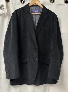 Beverly Hills Polo Club Black Corduroy Mens Blazer Jacket Coat Size Large - Picture 1 of 9