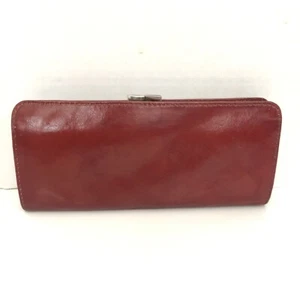 Fossil Wallet Burgundy Red Leather Women”s Large Billfold - Picture 1 of 5