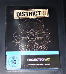District 9 Edizione Limitata Pop Art Steelbook Blu Ray Spedizione Veloce Nuovo - Foto 1 di 3