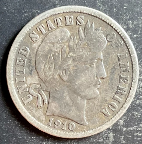 1910-D Barber Liberty Dime 10c rare old Denver silver collection great coin j810 Cover