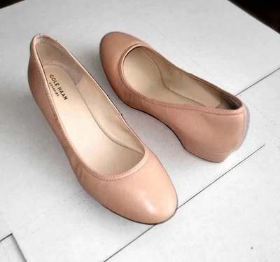 Zapatos de salón de cuña Cole Haan de charol rosa claro para mujer talla 9b Foto 1 de 4