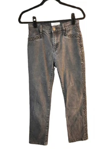 Pistola Mujer Talla 26, Vaqueros Vaqueros Off Black Lavado Tachonados, Usados. - Imagen 1 de 5