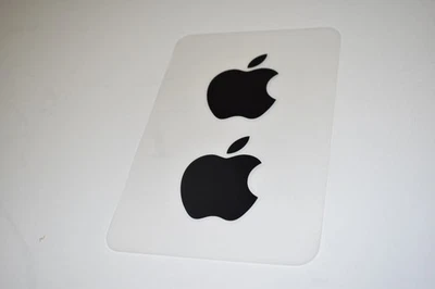 2 Stück Original Apple Logo Aufkleber iMac iPad ca.4,5x6cm Neu Sticker Schwarz. - Bild 1 von 2