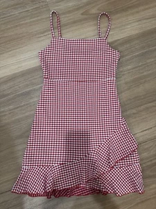SPORTSGIRL Red and white gingham Sportgirl mini dress #ginghamdress Size XXS: - Picture 1 of 9