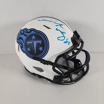 Derrick Mason Signed/Autographed Lunar NFL Tennessee Titans Mini Helmet (Radtke) - Image 1 of 4