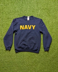 Sudadera Vintage Marina de los Estados Unidos Talla Pequeña Azul Pullover Militar Soffe  - Imagen 1 de 8
