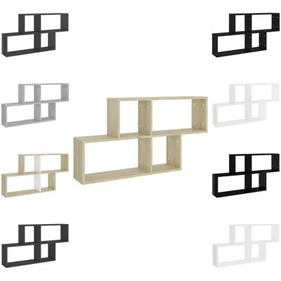 Wall Shelf Floating Display Cabinet Rack Bookcase Office Engineered Wood vidaXL - image 1 of 4