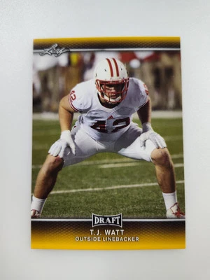 2017 Leaf Draft - Gold #62 T.J. Watt (RC) - Image 1 of 2
