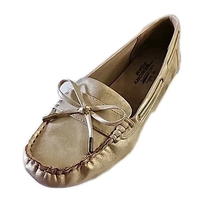 Lifestride 女式 Velocity 舒适懒人驾驶乐福鞋 Mocs 金色 8 M 码 — 第 1/4 张图片