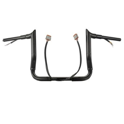 Manillar Fat Meathook de 10" precableado de 1,5" para Harley Street Electra Glide '96-'06 Foto 1 de 4