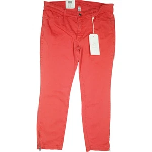 MAC 44 Jeans Hose Lachs rot Damen 7/8 Stretch Dream Summer Chic Zip W34 XL NEU - Bild 1 von 5