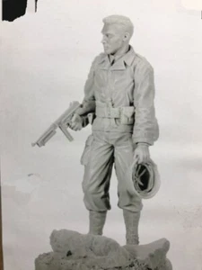 1/16 Resin Soldier With A Gun Figure Model Kit Unassembled Unpainted (NO BASE) - Picture 1 of 1