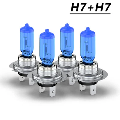 4X Bombillas de haz alto y bajo de faros H7 + H7 para Mercedes-Benz R350 2006-2010 Foto 1 de 4