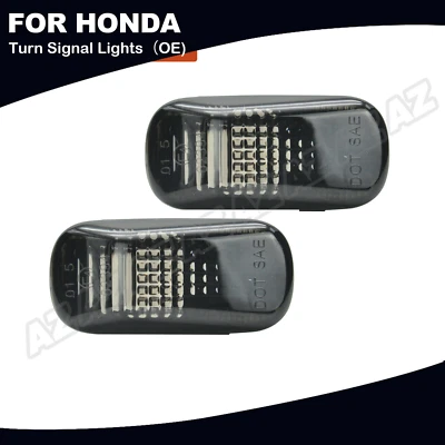 2X OE Side Marker Light Smoke Lens For Honda Accord Civic CR-V Acura RSX Integra Foto 1 de 4