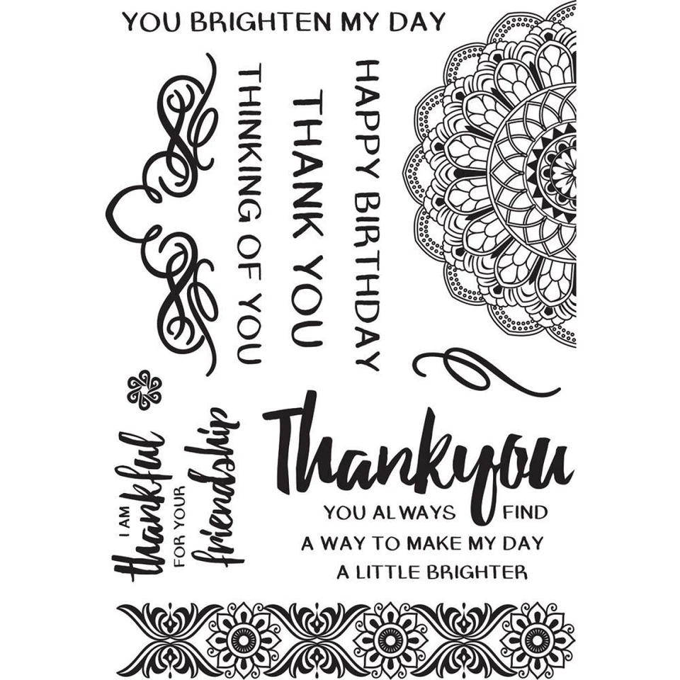 Juego de estampillas de goma transparentes sin montar Bombay Sunset Collection Kaisercraft CS301 nuevas Foto 1 de 1