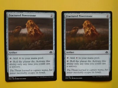 MTG Card.  Fractured Powerstone x2  Artifact Card as pictured Planechase - Image 1 of 3