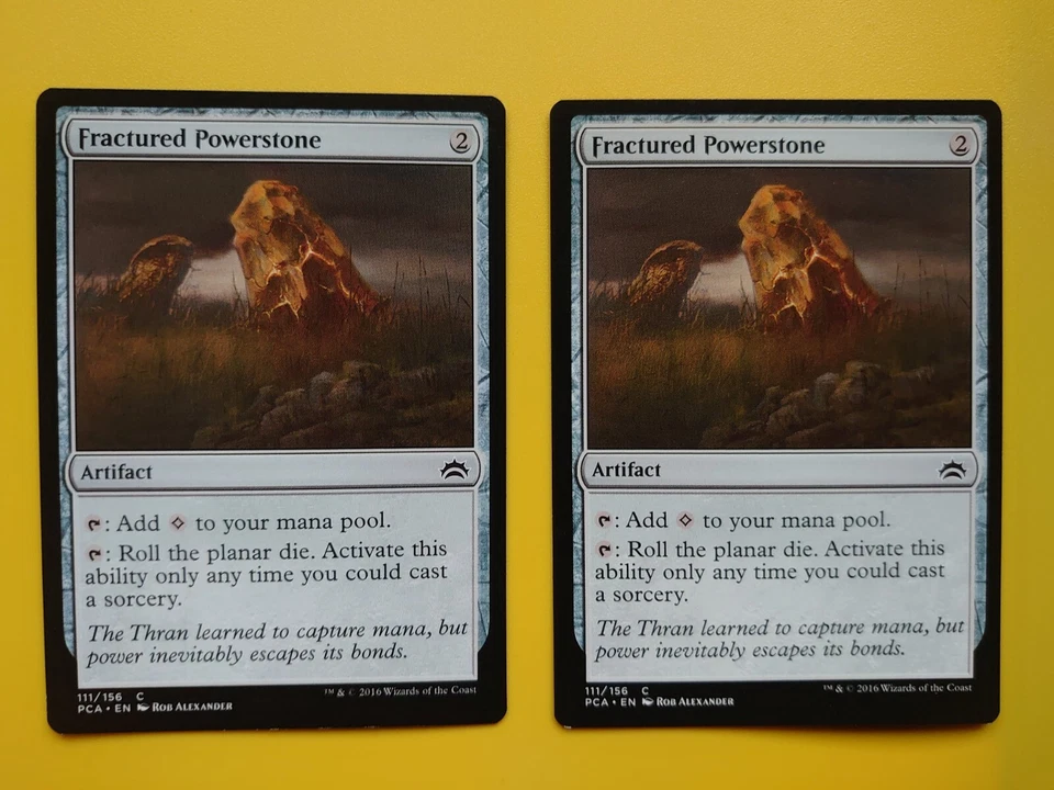 MTG Card.  Fractured Powerstone x2  Artifact Card as pictured Planechase - Image 1 of 3
