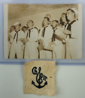 Vintage zdjęcie 1945 II wojna światowa chór marynarki wojennej USA transmisja i naszywka chóru! Notatka na plecach 5x3,5