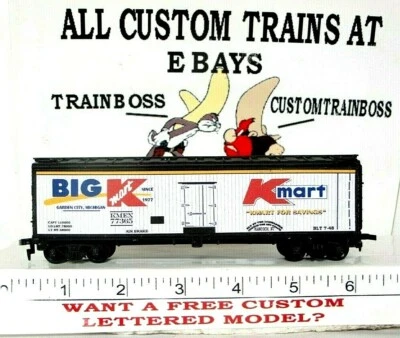 HO SCALE CUSTOM LETTERED K MART REEFER  PG 17  ALSO AVAIL IN O SCALE 🛒🛒🛒🛒 - Image 1 of 4