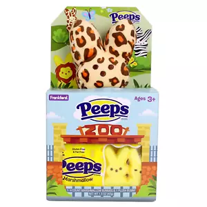 PEEPS Cheetah Plush Easter Gift Set, Plush Bunny with 4 Marshmallow Bunny PEEPS - Picture 1 of 12