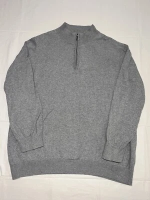 LL Bean Men's Cashmere Blend 1/4 Zip Sweater Gray XXL Tall Warm Outdoors - Image 1 of 4