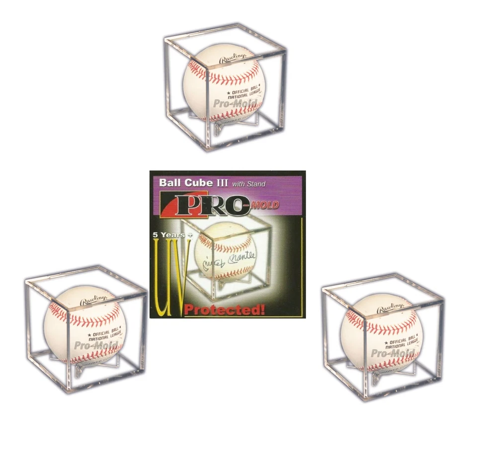 (36) Baseball Square Cube PROMOLD 5 Year UV Protection Cradle Ball Holders