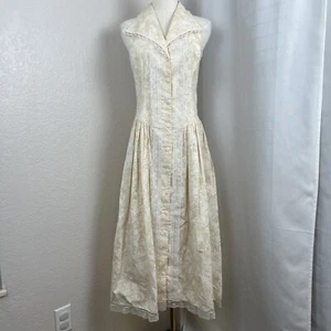 VTG Gunne Sax Jessica Mcclintock Dress Womens 7 Floral Cottagecore Victorian - Picture 1 of 20