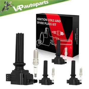 4 For 12 13 14 15 16 17 18 Ford Edge 2.0L L4 Ignition Coil & Spark Plug UF678 - Picture 1 of 10