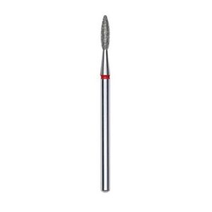 Staleks diamond nail drill bit, flame, red, head 2,1 mm/ 8 mm -FA10R021/8