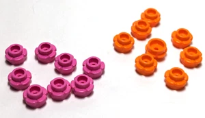 Lego - Plantas - Lote de 16 - Rosa Naranja, Flor, Plato Redondo 1 x 1, 5 Pétalos - Imagen 1 de 1