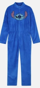 Disney Lilo & STITCH MEDIUM 12/14 ALL IN ONE PYJAMA /HALLOWEEN  FLEECE JUMPSUIT - Picture 1 of 2