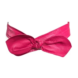 Cinturón de cuero rosa de colección Juliette for Waist Wear lazo de gran tamaño 31" a 34" - Imagen 1 de 4