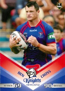✺New✺ 2010 NEWCASTLE KNIGHTS NRL Card BEN CROSS Daily Telegraph