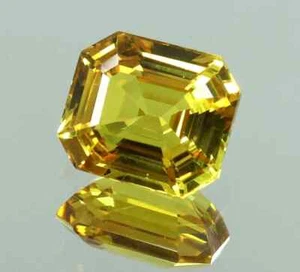 6.80 Ct Natura Flawless Yellow Mali Garnet Emerald Cut Certified Loose Gemstone. - Picture 1 of 6
