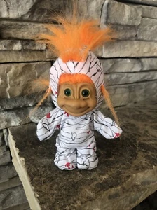 Russ Troll Doll! 4” Orange Hair Green Eyes! Halloween Mummy! Sticker!! - Picture 1 of 8