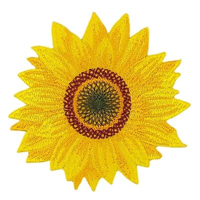 ah83★Sonnenblume Blüte Aufnäher zum aufbügeln Bügelbild DIY Patch 6,5 x 6,5 cm - Bild 1 von 4